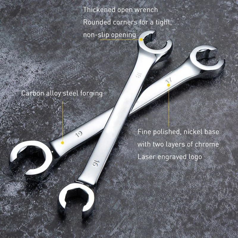 6-27mm Oil Pipe Flare Nut Wrench Set Of Keys Multitools