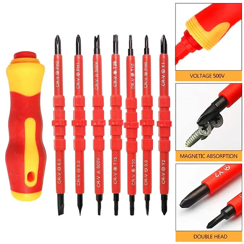 1000V Changeable Insulated Screwdrivers Set