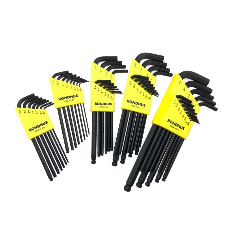 Bondhus Inch Ball Head Hex Wrench Set L Type Allen Key Sets Screwdriver Bicycle Repair Tool 10932|10936|10937|10938|10945