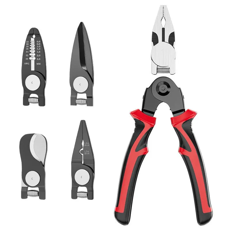 Multifunctional Replaceable Electrician Pliers Set