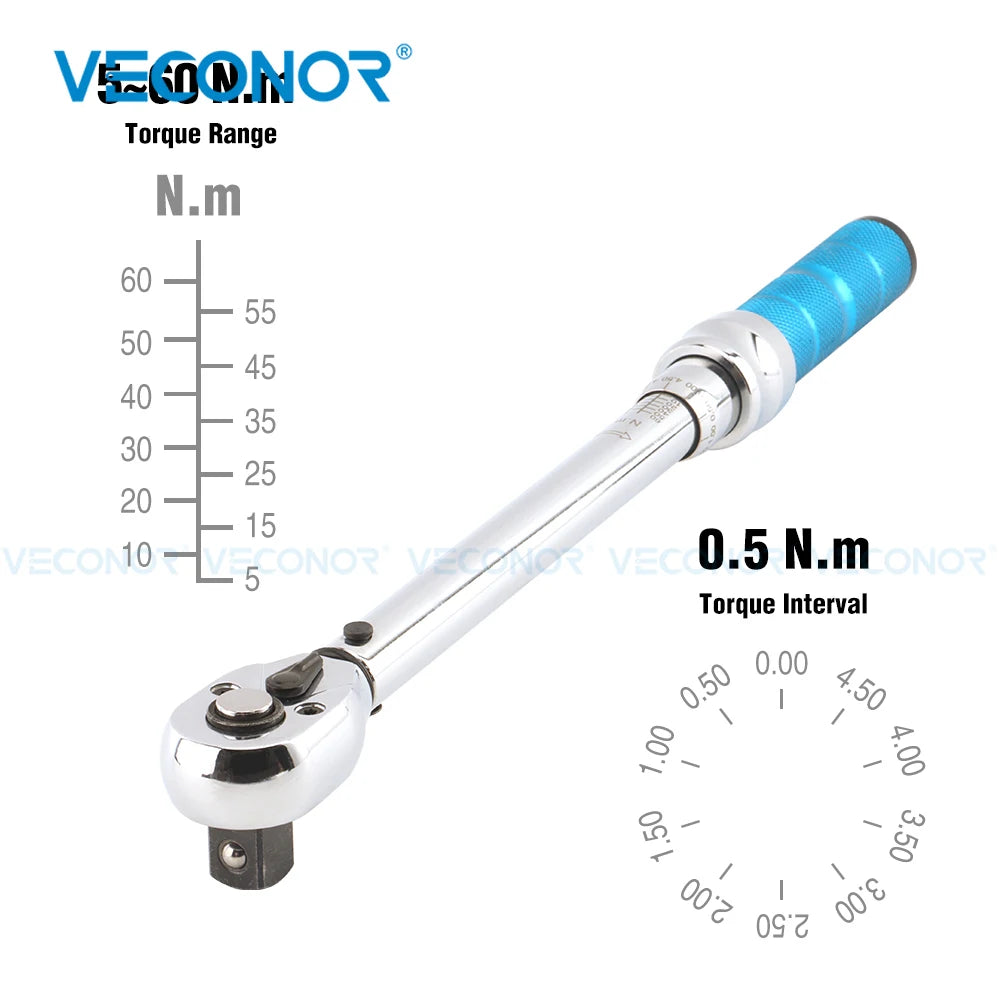 Preset Click Torque Wrench 5-60N.m